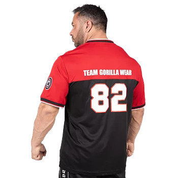 Ladda bild till gallerivisaren, Gorilla Wear Trenton Football Jersey, black/red
