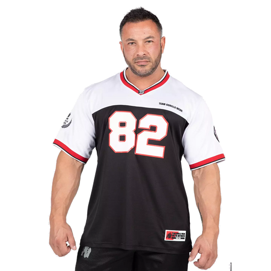 Gorilla Wear Trenton Football Jersey, black/white