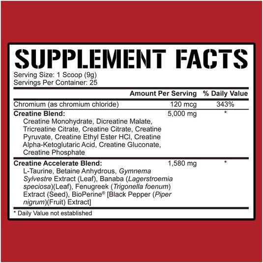 5% Nutrition Crea-TEN - 225 g Blueberry Lemonade