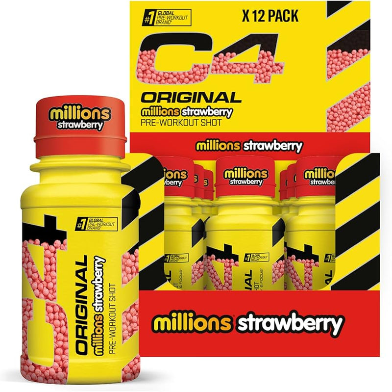  Ladda bild till gallerivisaren, C4 Energy Shot - 12 x 60 ml Millions Strawberry
