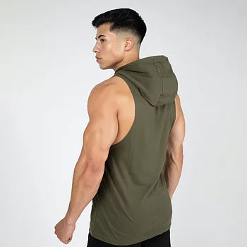  Ladda bild till gallerivisaren, Gorilla Wear Rogers Hooded Tank Top, army green
