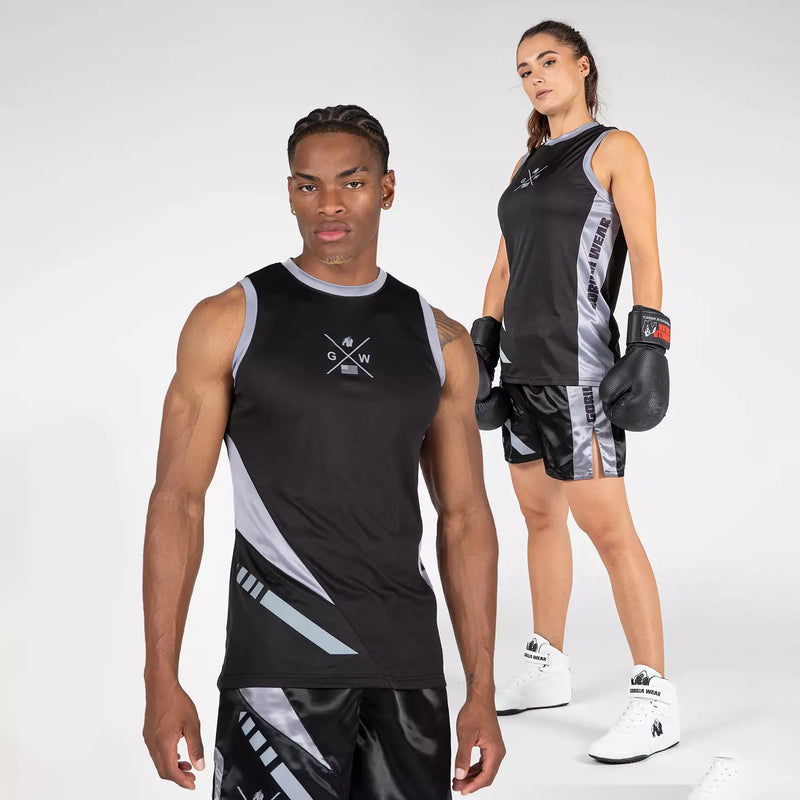  Ladda bild till gallerivisaren, Gorilla Wear Hornell Tank Top, black/grey

