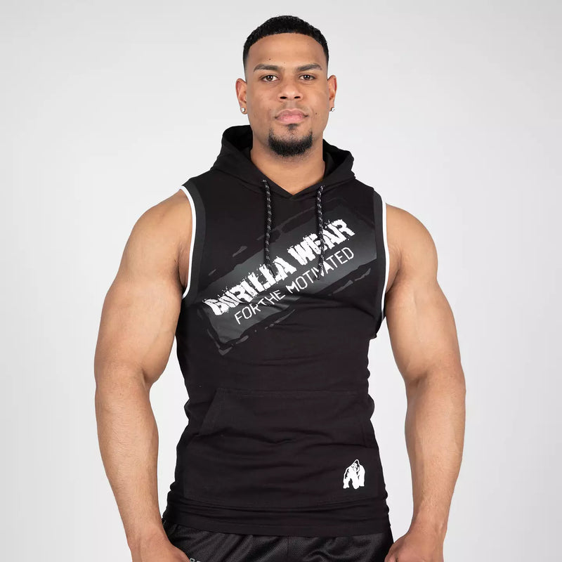  Ladda bild till gallerivisaren, Gorilla Wear Loretto Hooded Tank Top, black
