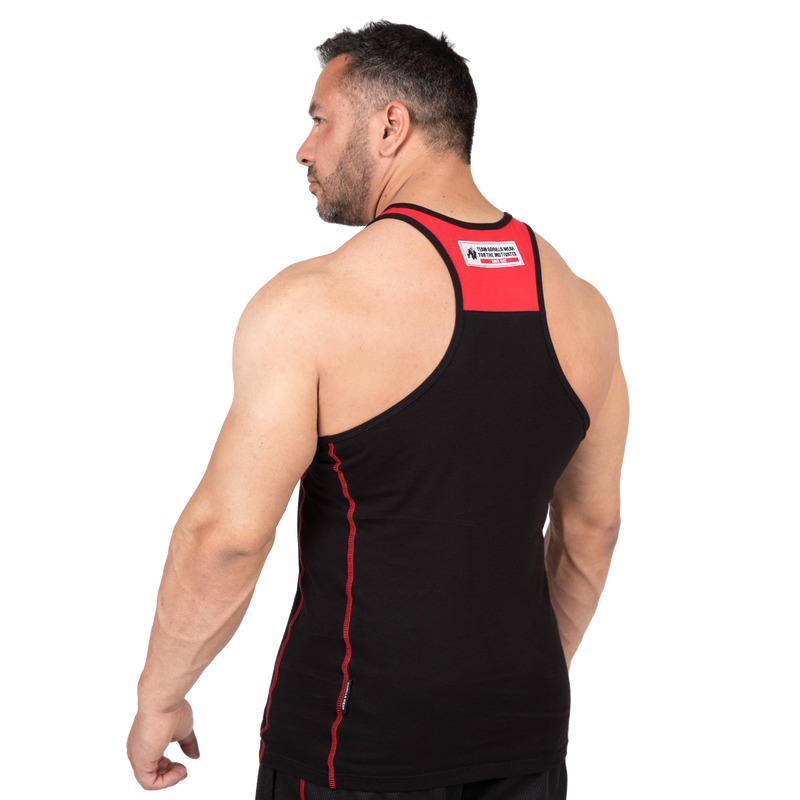  Ladda bild till gallerivisaren, Gorilla Wear Wallace Tank Top, black/red
