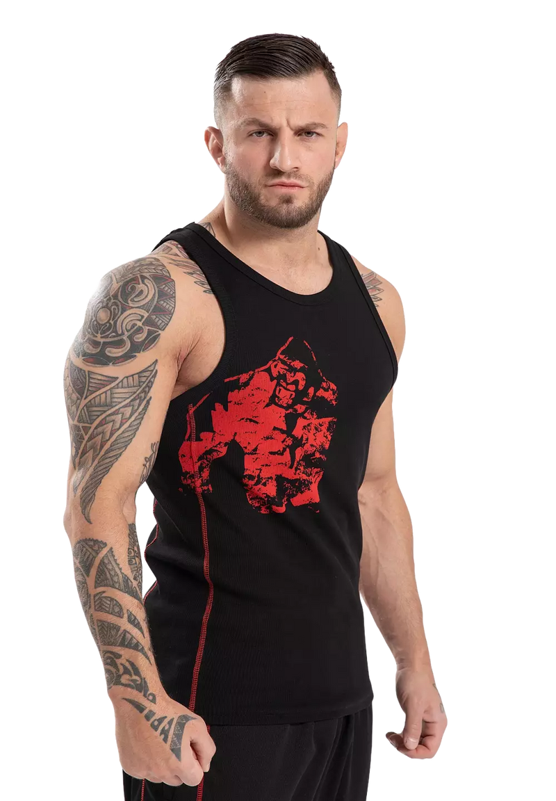  Ladda bild till gallerivisaren, Gorilla Wear Monterey Tank Top, black/red
