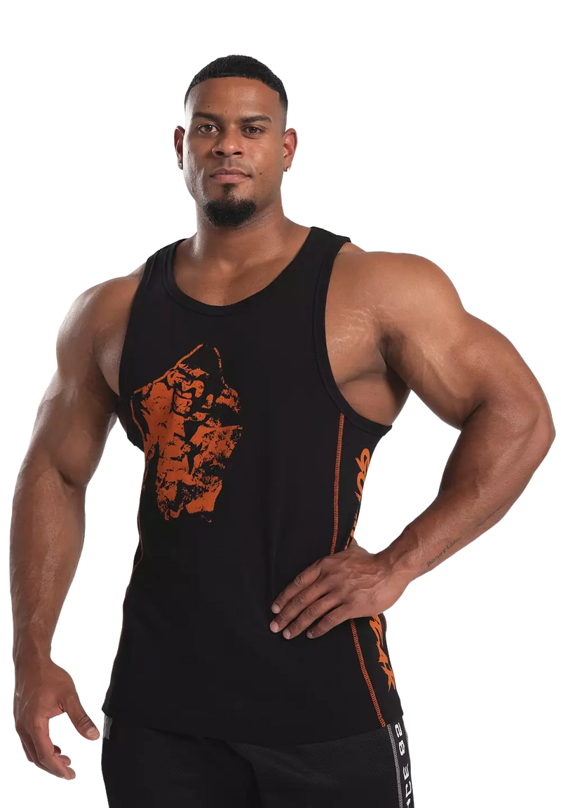  Ladda bild till gallerivisaren, Gorilla Wear Monterey Tank Top, black/orange
