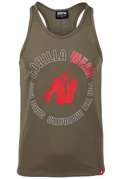  Ladda bild till gallerivisaren, Gorilla Wear Lafayette Racerback Tank Top, army green

