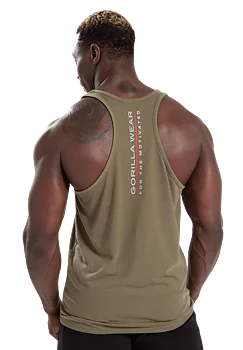  Ladda bild till gallerivisaren, Gorilla Wear Lafayette Racerback Tank Top, army green
