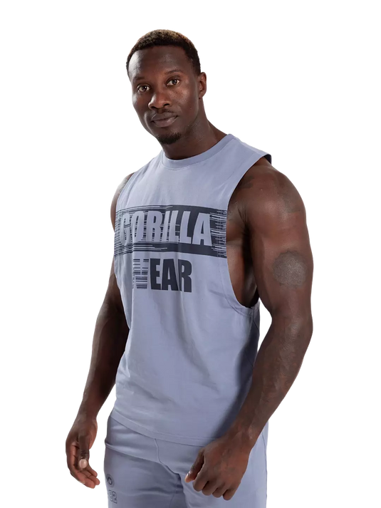 Gorilla Wear Lopez Drop Armhole Tank Top, stonewash blue