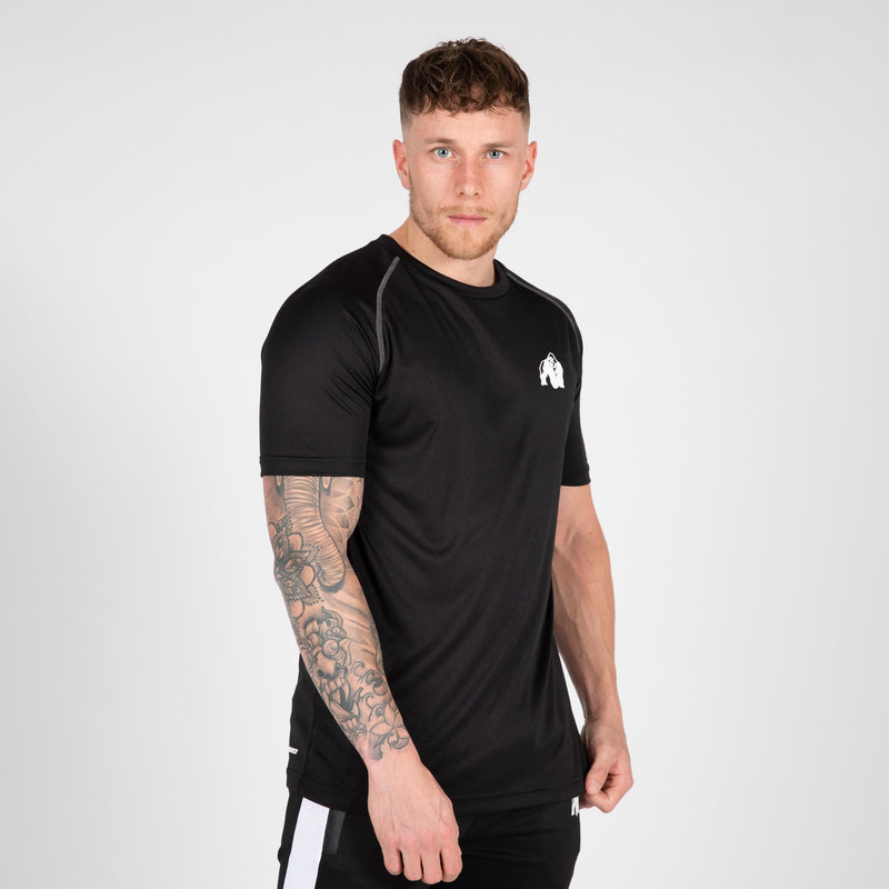  Ladda bild till gallerivisaren, Gorilla Wear Performance T-Shirt, black/grey

