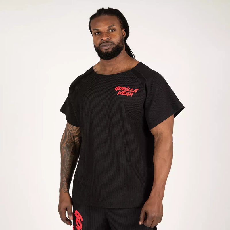  Ladda bild till gallerivisaren, Gorilla Wear Augustine Old School Work Out Top, black/red
