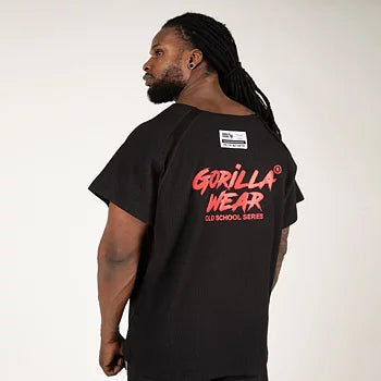 Gorilla Wear Augustine Old School Work Out Top, black/red