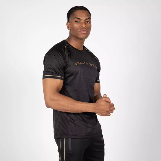 Gorilla Wear Fremont T-Shirt, black/gold
