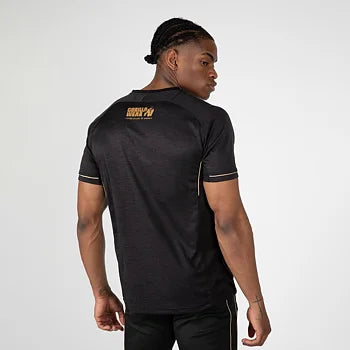  Ladda bild till gallerivisaren, Gorilla Wear Fremont T-Shirt, black/gold
