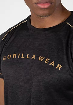  Ladda bild till gallerivisaren, Gorilla Wear Fremont T-Shirt, black/gold
