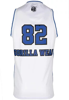  Ladda bild till gallerivisaren, Gorilla Wear San Mateo Jersey Tank Top, white/blue
