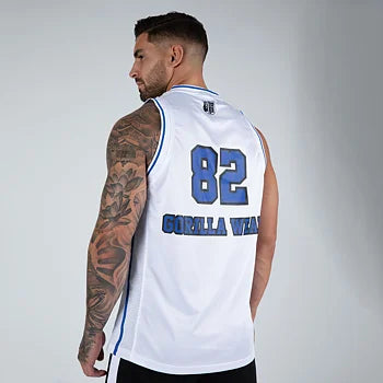 Gorilla Wear San Mateo Jersey Tank Top, white/blue