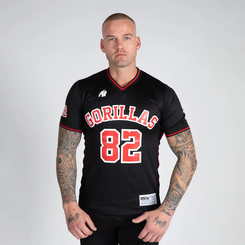  Ladda bild till gallerivisaren, Gorilla Wear San Mateo T-Shirt, black/red
