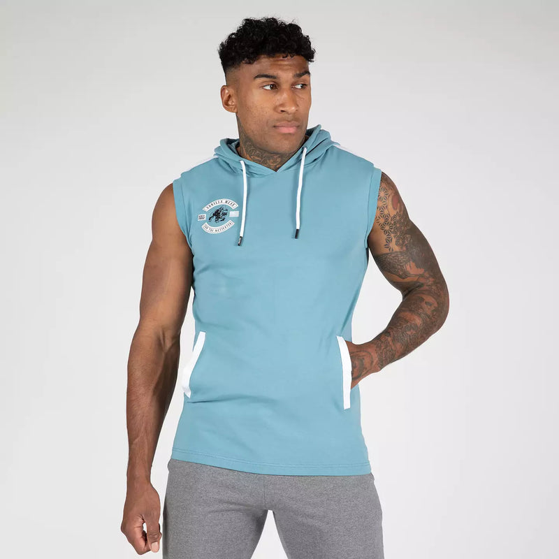  Ladda bild till gallerivisaren, Gorilla Wear Oswego S/L Hooded T-Shirt, blue
