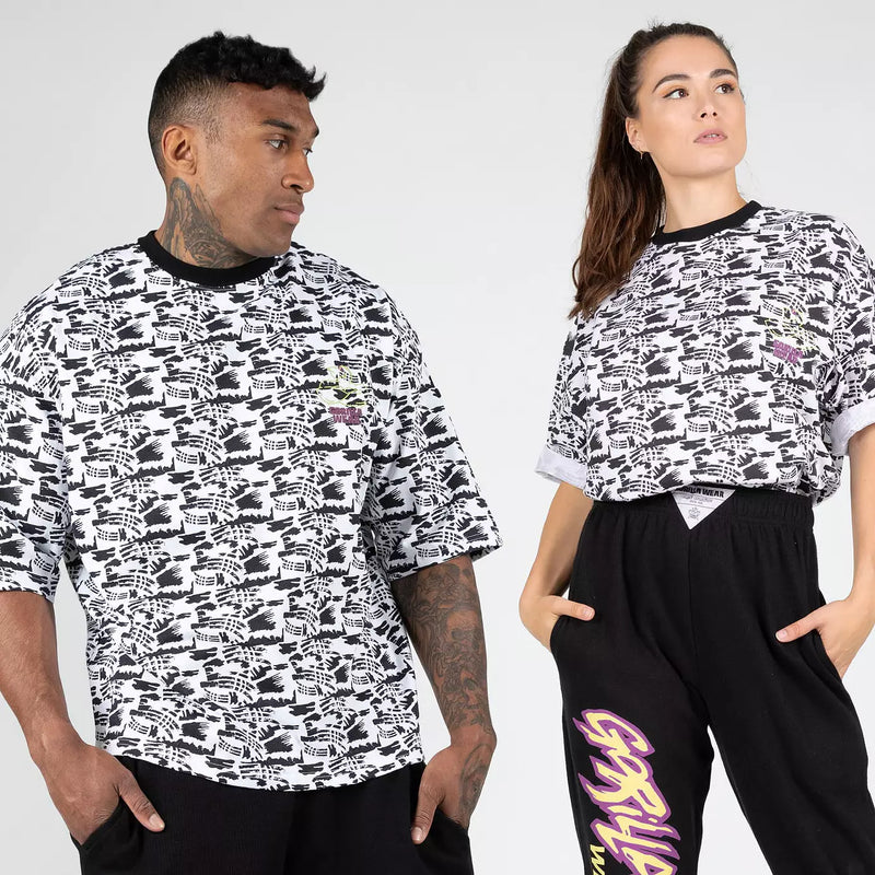  Ladda bild till gallerivisaren, Gorilla Wear Legacy Oversized T-Shirt, white/black
