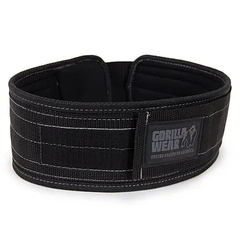 Gorilla Wear 4 Inch Nylon Belt, black/grey