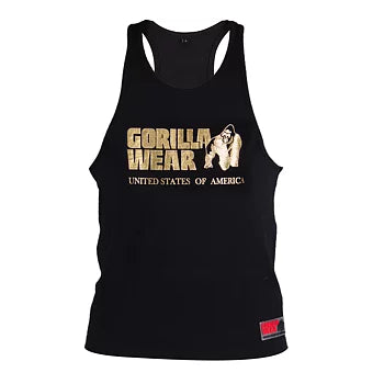  Ladda bild till gallerivisaren, Gorilla Wear Classic Tank Top, black/gold
