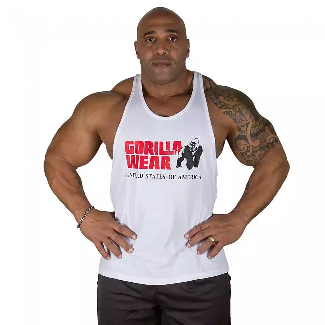  Ladda bild till gallerivisaren, Gorilla Wear Classic Tank Top, white
