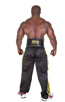  Ladda bild till gallerivisaren, Gorilla Wear 6 Inch Padded Leather Belt, black/gold
