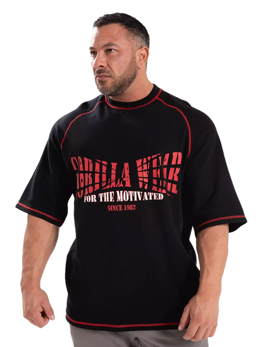 Gorilla Wear Finley Oversized T-Shirt, black/red