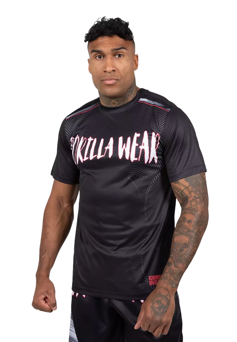  Ladda bild till gallerivisaren, Gorilla Wear Clayton T-Shirt, black/red
