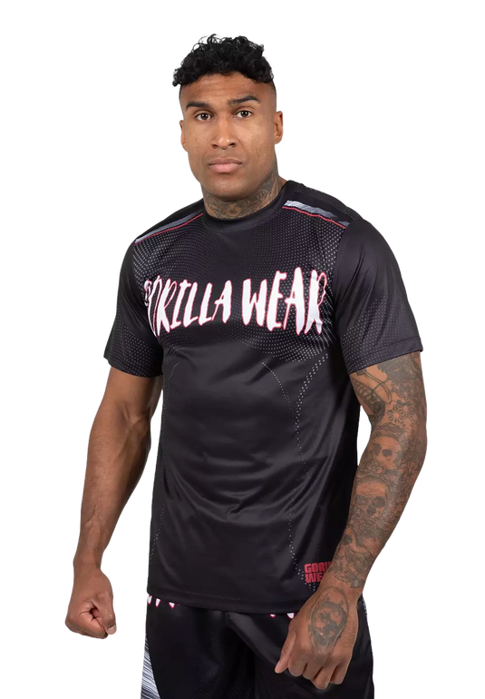Gorilla Wear Clayton T-Shirt, black/red