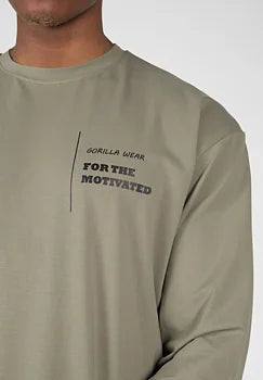 Gorilla Wear Boise Oversized Long Sleeve, army green