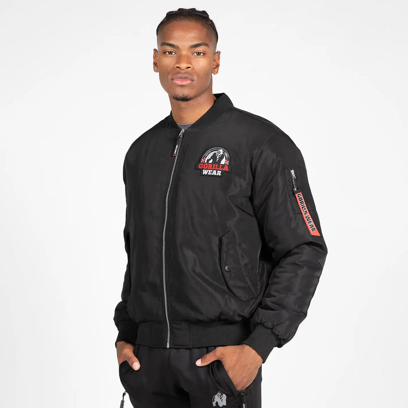  Ladda bild till gallerivisaren, Gorilla Wear Covington Bomber Jacket, black
