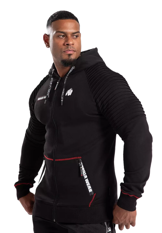 Gorilla Wear Georgia Zipped Hoodie, black