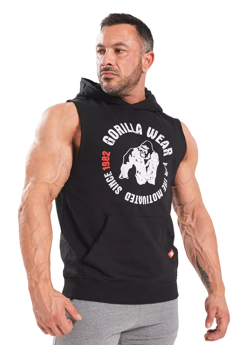  Ladda bild till gallerivisaren, Gorilla Wear Marshall Sleeveless Hoodie, black
