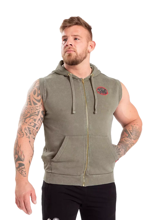 Gorilla Wear Silverdale Sleeveless Hoodie, army green