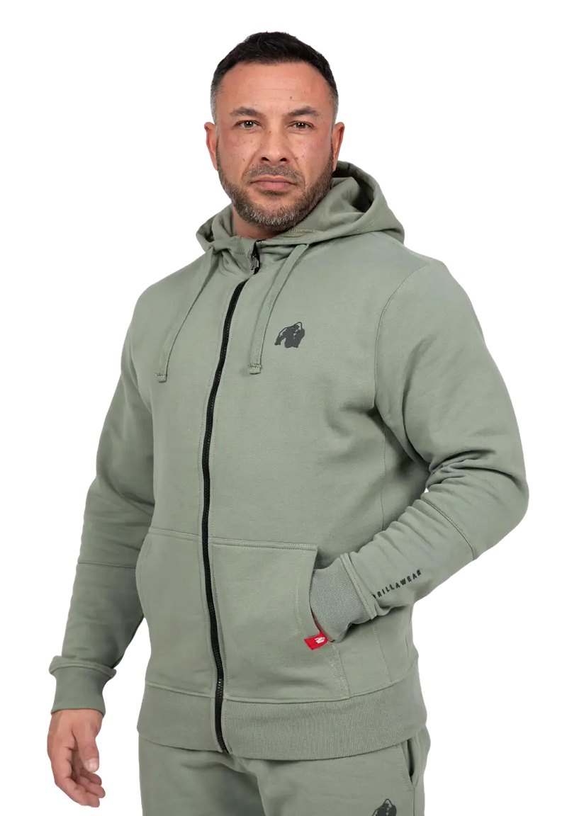  Ladda bild till gallerivisaren, Gorilla Wear Leon Zipped Hoodie, green
