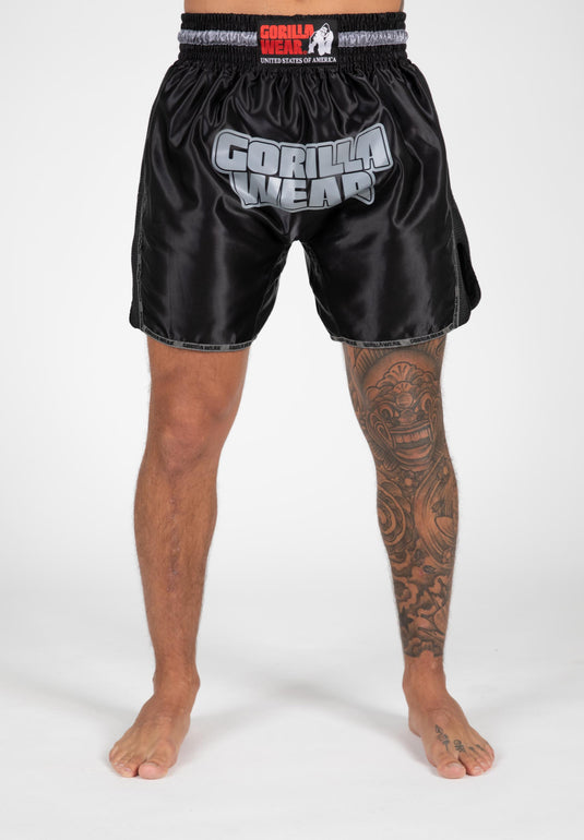 Gorilla Wear Piru Muay Thai Shorts, black