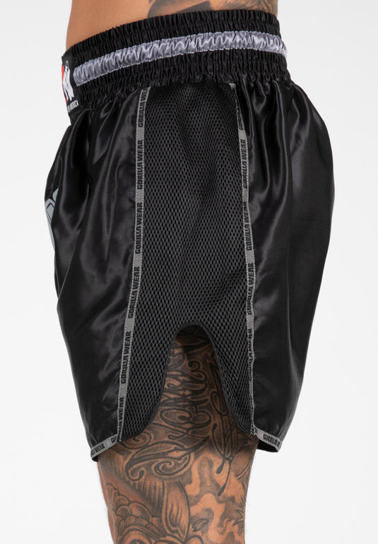 Gorilla Wear Piru Muay Thai Shorts, black