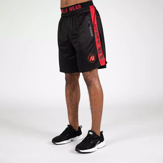 Gorilla Wear Atlanta Shorts, black/red