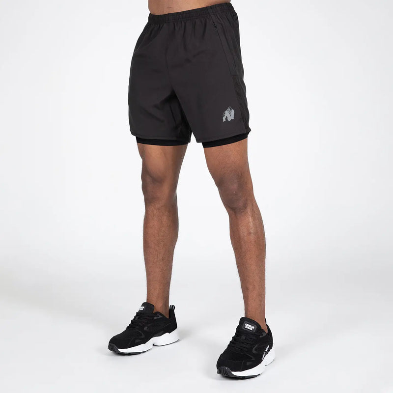  Ladda bild till gallerivisaren, Gorilla Wear Modesto 2-In-1 Shorts, black
