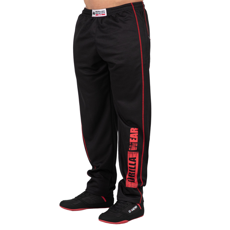  Ladda bild till gallerivisaren, Gorilla Wear Wallace Mesh Pants, black/red
