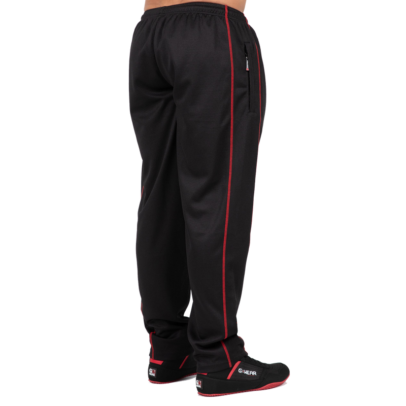  Ladda bild till gallerivisaren, Gorilla Wear Wallace Mesh Pants, black/red
