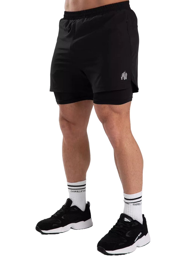  Ladda bild till gallerivisaren, Gorilla Wear Cortez 2-In-1 Shorts, black
