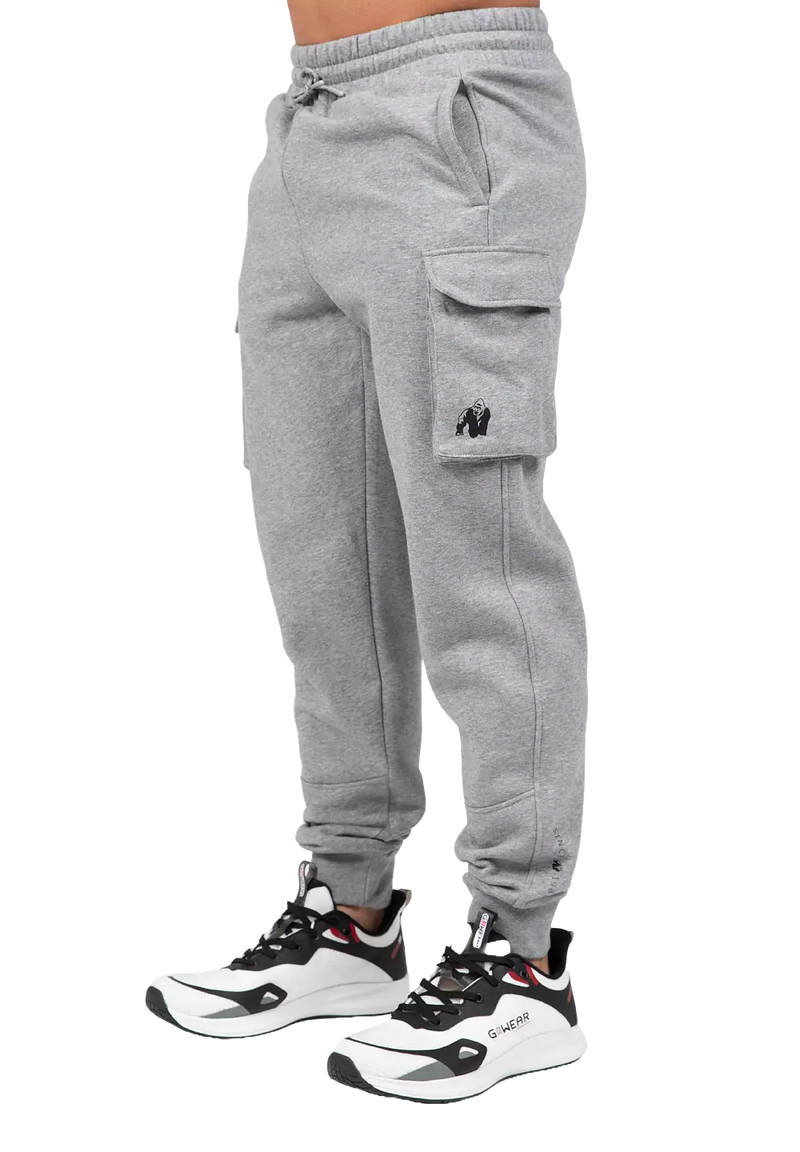  Ladda bild till gallerivisaren, Gorilla Wear Hudson Cargo Sweatpants, grey melange
