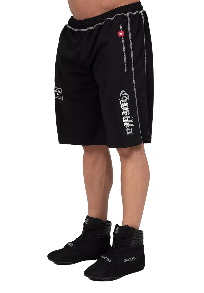  Ladda bild till gallerivisaren, Gorilla Wear Marlow Mesh Shorts, black/grey
