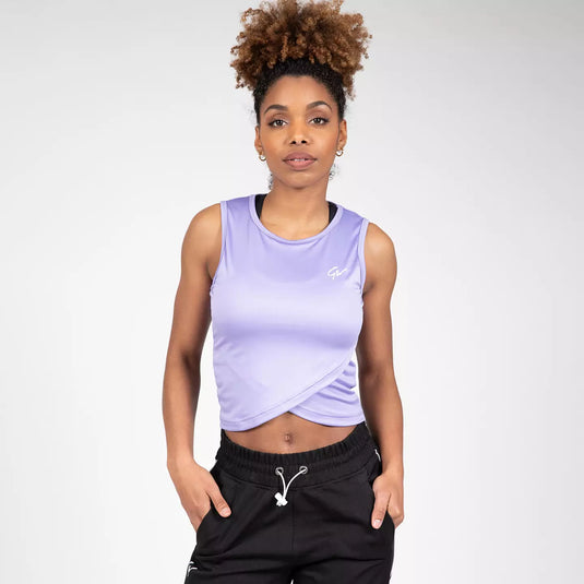 Gorilla Wear Estelle Twisted Crop Top, lilac