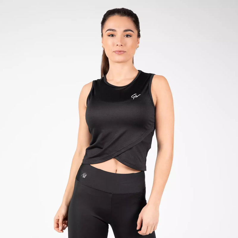  Ladda bild till gallerivisaren, Gorilla Wear Estelle Twisted Crop Top, black
