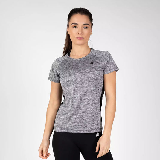 Gorilla Wear Monetta Performance T-Shirt, grey melange/black