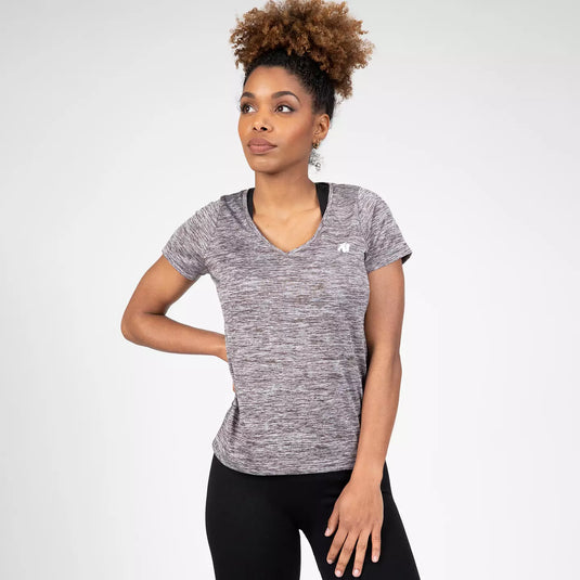 Gorilla Wear Elmira V-Neck T-Shirt, grey melange